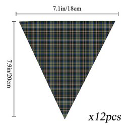 ScotsTee Shop Scottish Scott Green Modern Tartan Triangle Flags Tartan Bunting, Pennants (12pcs)