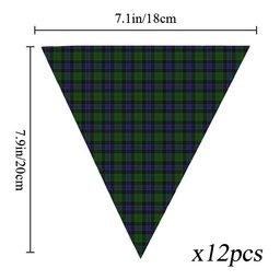ScotsTee Shop Scottish Ogilvie of Inverarity VS 2 Tartan Triangle Flags Tartan Bunting, Pennants (12pcs)