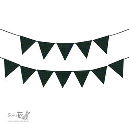 ScotsTee Shop Scottish Ogilvie of Inverarity VS 2 Tartan Triangle Flags Tartan Bunting, Pennants (12pcs)