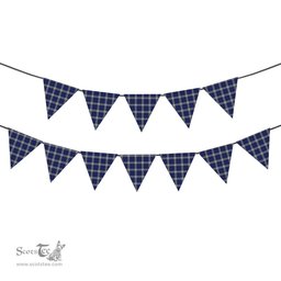 ScotsTee Shop Scottish Kinnaird Modern Tartan Triangle Flags Tartan Bunting, Pennants (12pcs)