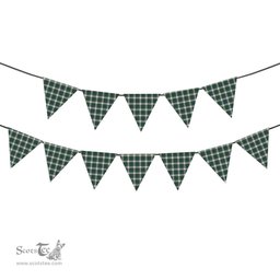 ScotsTee Shop Scottish McCallum Dress Ancient Tartan Triangle Flags Tartan Bunting, Pennants (12pcs)