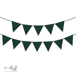 ScotsTee Shop Scottish Ross Hunting Modern Tartan Triangle Flags Tartan Bunting, Pennants (12pcs)