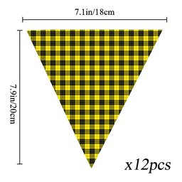 ScotsTee Shop Scottish MacLeod of Lewis Modern Tartan Triangle Flags Tartan Bunting, Pennants (12pcs)