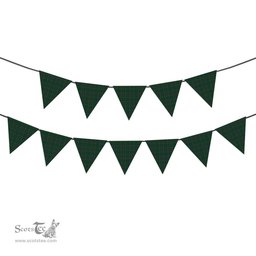 ScotsTee Shop Scottish Moncreiffe of Atholl Tartan Triangle Flags Tartan Bunting, Pennants (12pcs)