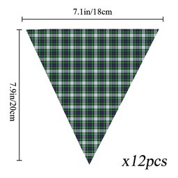 ScotsTee Shop Scottish McKenzie Dress Modern Tartan Triangle Flags Tartan Bunting, Pennants (12pcs)