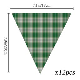 ScotsTee Shop Scottish Kelso Ancient Clan Tartan Triangle Flags Tartan Bunting, Pennants (12pcs)