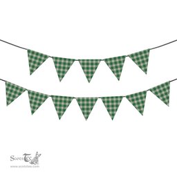 ScotsTee Shop Scottish Kelso Ancient Clan Tartan Triangle Flags Tartan Bunting, Pennants (12pcs)