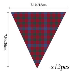 ScotsTee Shop Scottish Laing Artefact Modern Tartan Triangle Flags Tartan Bunting, Pennants (12pcs)