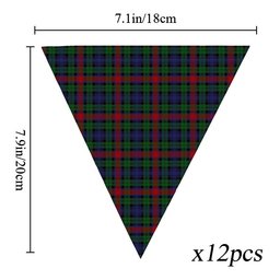 ScotsTee Shop Scottish Young Presidents Organisation Tartan Triangle Flags Tartan Bunting, Pennants (12pcs)