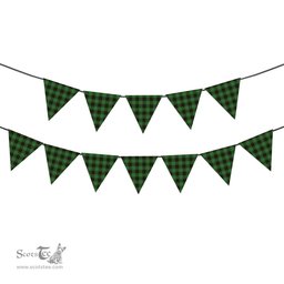 ScotsTee Shop Scottish MacAulay of Lewis Ancient Tartan Triangle Flags Tartan Bunting, Pennants (12pcs)
