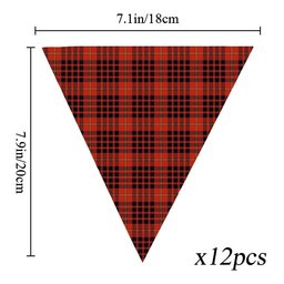 ScotsTee Shop Scottish MacDonald of Ardnamurchan Ancient Tartan Triangle Flags Tartan Bunting, Pennants (12pcs)