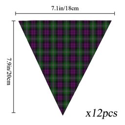 ScotsTee Shop Scottish Wilson Tartan Triangle Flags Tartan Bunting, Pennants (12pcs)