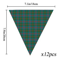 ScotsTee Shop Scottish Robertson of Struan Ancient Tartan Triangle Flags Tartan Bunting, Pennants (12pcs)