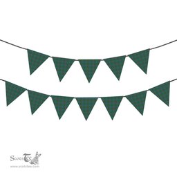 ScotsTee Shop Scottish Robertson of Struan Ancient Tartan Triangle Flags Tartan Bunting, Pennants (12pcs)