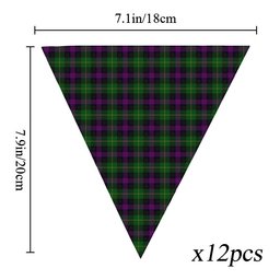 ScotsTee Shop Scottish Martin Hunting Tartan Triangle Flags Tartan Bunting, Pennants (12pcs)