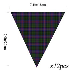 ScotsTee Shop Scottish MacNeil of Colonsay 2 Tartan Triangle Flags Tartan Bunting, Pennants (12pcs)