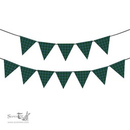 ScotsTee Shop Scottish Russell Ancient Tartan Triangle Flags Tartan Bunting, Pennants (12pcs)
