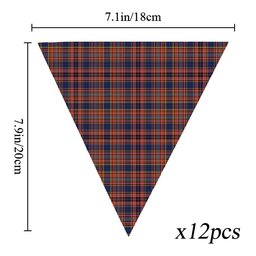 ScotsTee Shop Scottish Ogilvie 6 Tartan Triangle Flags Tartan Bunting, Pennants (12pcs)