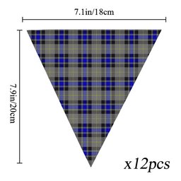 ScotsTee Shop Scottish Sneddon, Jonathan Taylor Tartan Triangle Flags Tartan Bunting, Pennants (12pcs)