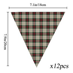 ScotsTee Shop Scottish Hohenzollern Tartan Triangle Flags Tartan Bunting, Pennants (12pcs)