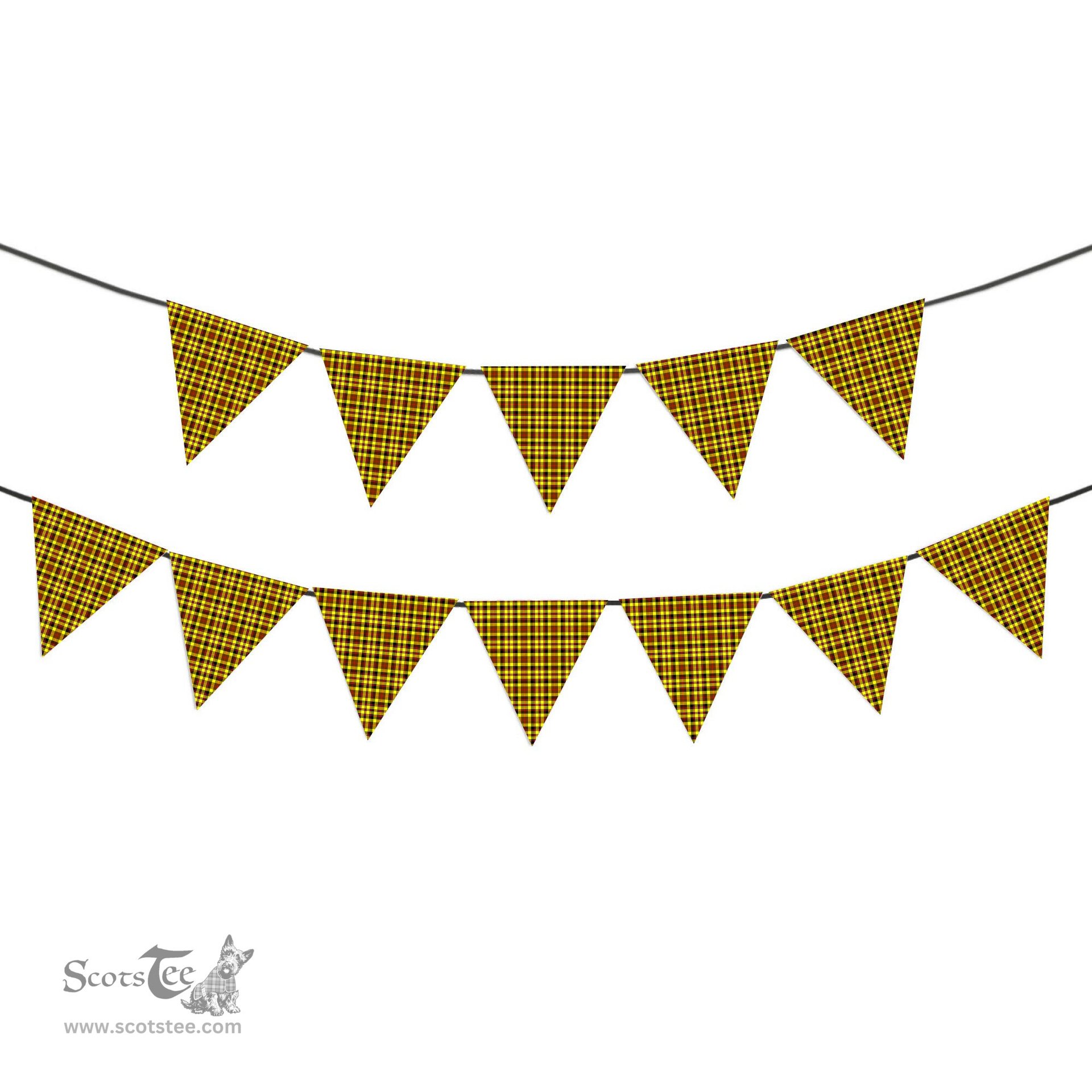 ScotsTee Shop Scottish Jardine Modern Tartan Triangle Flags Tartan Bunting, Pennants (12pcs)