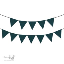ScotsTee Shop Scottish Stephenson Hunting 2 Tartan Triangle Flags Tartan Bunting, Pennants (12pcs)