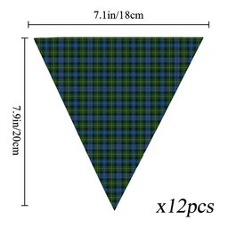 ScotsTee Shop Scottish McLeod of Skye Tartan Triangle Flags Tartan Bunting, Pennants (12pcs)