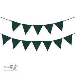 ScotsTee Shop Scottish McLeod of Skye Tartan Triangle Flags Tartan Bunting, Pennants (12pcs)