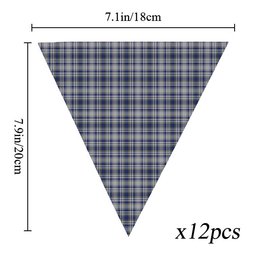 ScotsTee Shop Scottish Yorkshire, The Spirit of Tartan Triangle Flags Tartan Bunting, Pennants (12pcs)