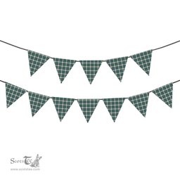 ScotsTee Shop Scottish MacLeod Of Californian Ancient Tartan Triangle Flags Tartan Bunting, Pennants (12pcs)