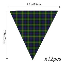 ScotsTee Shop Scottish Gordon of Esselmont Tartan Triangle Flags Tartan Bunting, Pennants (12pcs)
