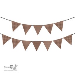 ScotsTee Shop Scottish Jardine of Castlemilk Ancient Tartan Triangle Flags Tartan Bunting, Pennants (12pcs)