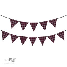 ScotsTee Shop Scottish Little of Morton Rigg Modern Tartan Triangle Flags Tartan Bunting, Pennants (12pcs)