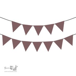 ScotsTee Shop Scottish Robertson Dress #2 Modern Tartan Triangle Flags Tartan Bunting, Pennants (12pcs)