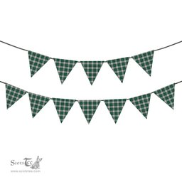 ScotsTee Shop Scottish Kelso Modern Clan Tartan Triangle Flags Tartan Bunting, Pennants (12pcs)