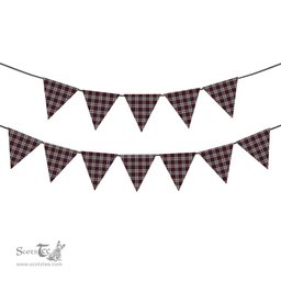 ScotsTee Shop Scottish MacCulloch Dress Tartan Triangle Flags Tartan Bunting, Pennants (12pcs)