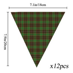 ScotsTee Shop Scottish MacFie Hunting Ancient Tartan Triangle Flags Tartan Bunting, Pennants (12pcs)