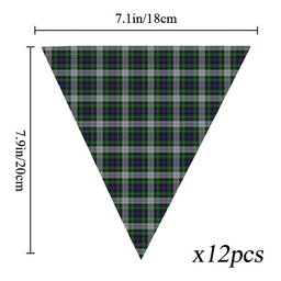 ScotsTee Shop Scottish McKenzie Dress Tartan Triangle Flags Tartan Bunting, Pennants (12pcs)