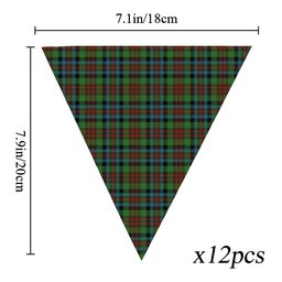 ScotsTee Shop Scottish MacDuff Hunting Ancient Tartan Triangle Flags Tartan Bunting, Pennants (12pcs)