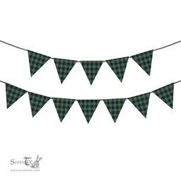 ScotsTee Shop Scottish Swinton Tartan Triangle Flags Tartan Bunting, Pennants (12pcs)