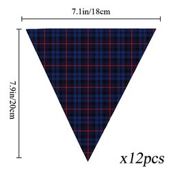 ScotsTee Shop Scottish MacCorquodale Modern Tartan Triangle Flags Tartan Bunting, Pennants (12pcs)