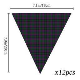 ScotsTee Shop Scottish McLachlan Hunting Tartan Triangle Flags Tartan Bunting, Pennants (12pcs)