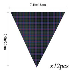 ScotsTee Shop Scottish McCallum of Berwick Modern Tartan Triangle Flags Tartan Bunting, Pennants (12pcs)