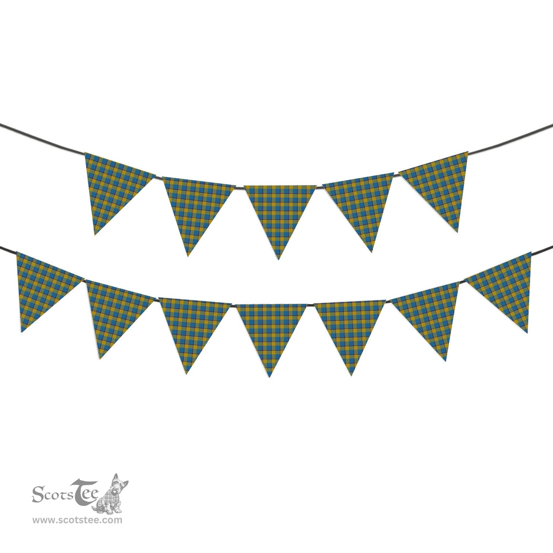 ScotsTee Shop Scottish Oliver Dress Pink Tartan Triangle Flags Tartan Bunting, Pennants (12pcs)