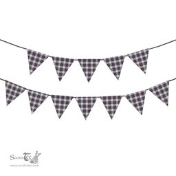 ScotsTee Shop Scottish McBeth Dress  Modern Tartan Triangle Flags Tartan Bunting, Pennants (12pcs)