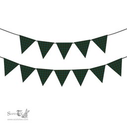 ScotsTee Shop Scottish Ross Hunting Tartan Triangle Flags Tartan Bunting, Pennants (12pcs)