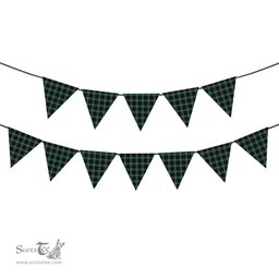 ScotsTee Shop Scottish Nairn Ancient Tartan Triangle Flags Tartan Bunting, Pennants (12pcs)