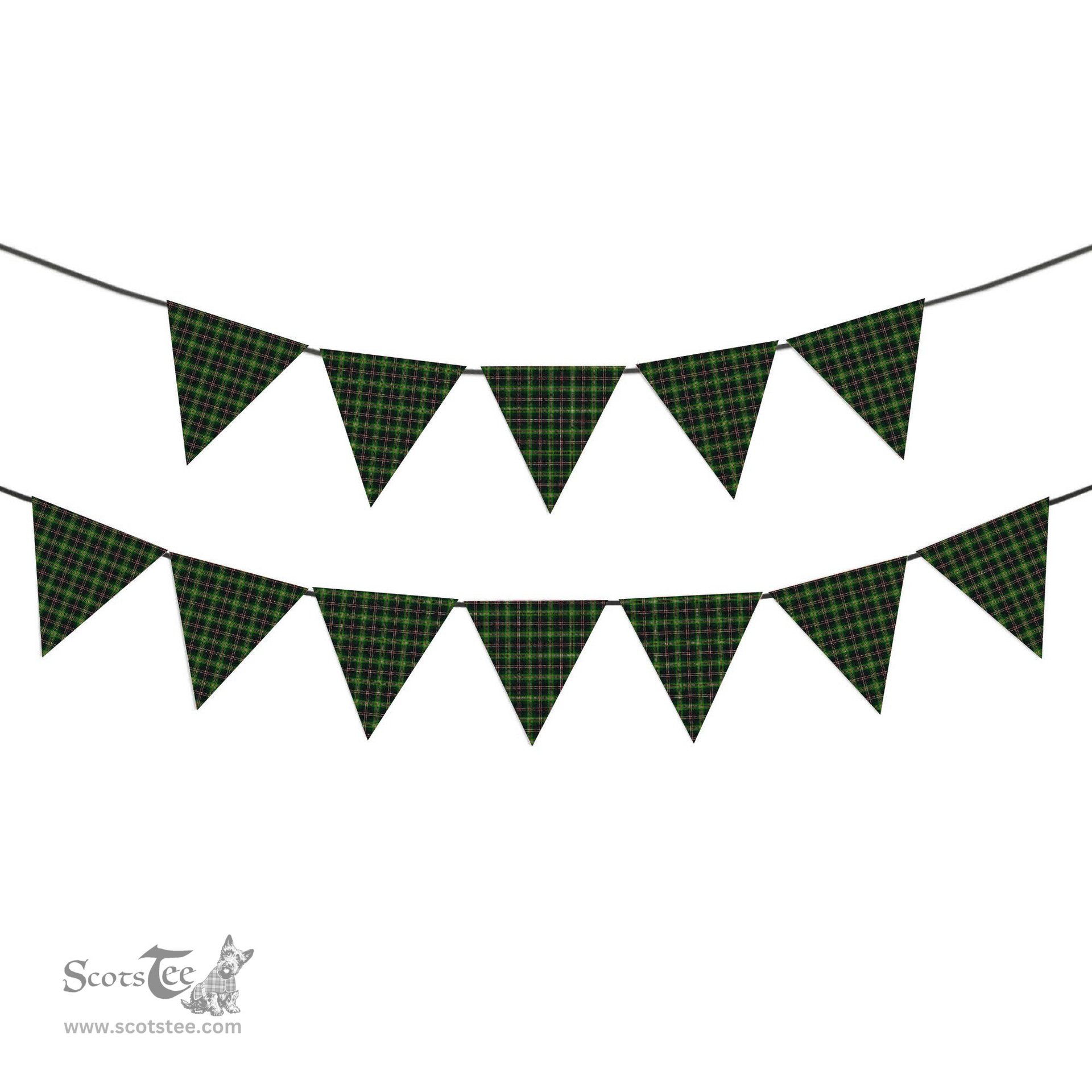 ScotsTee Shop Scottish Madewell Tartan Triangle Flags Tartan Bunting, Pennants (12pcs)