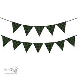 ScotsTee Shop Scottish Madewell Tartan Triangle Flags Tartan Bunting, Pennants (12pcs)
