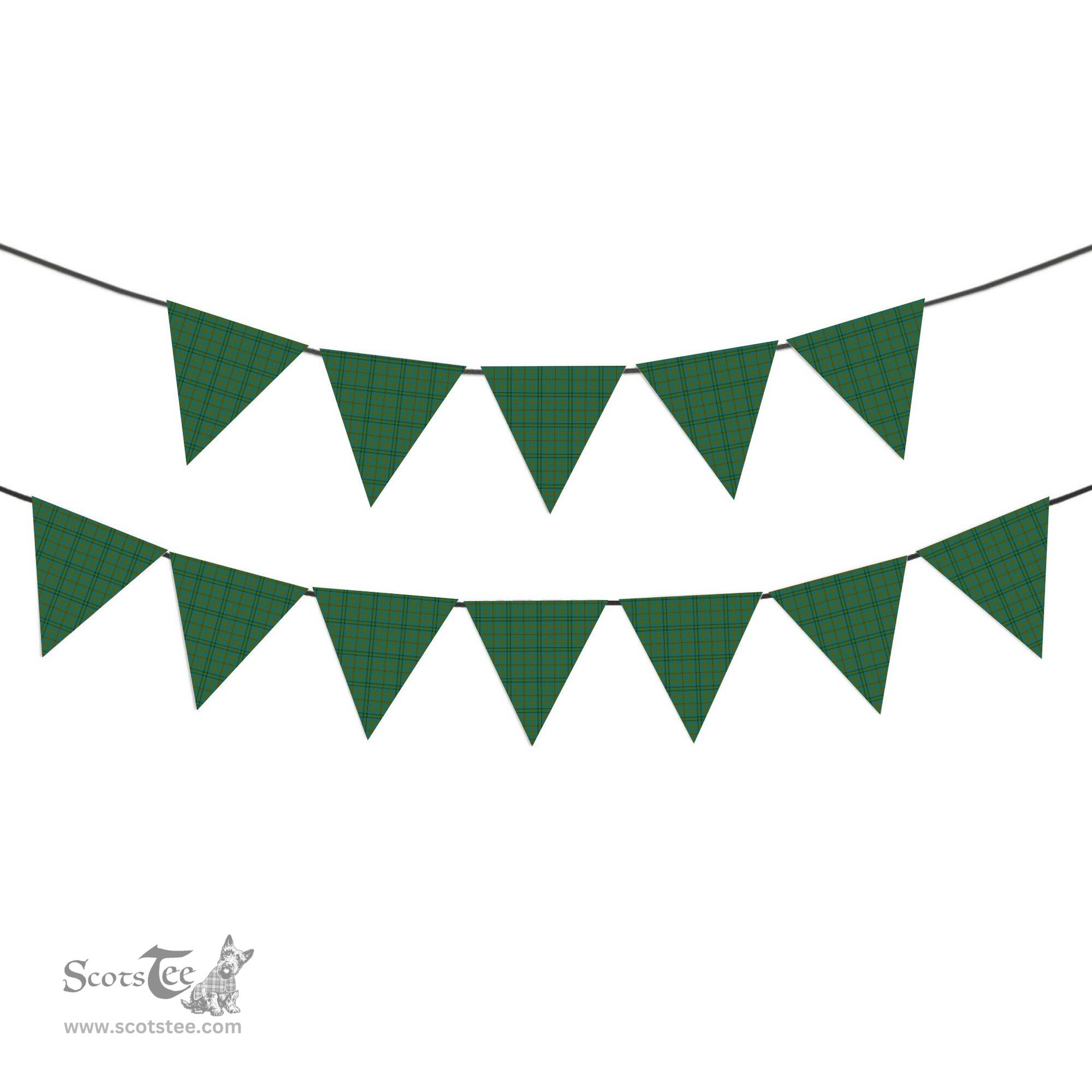 ScotsTee Shop Scottish Moncrieff of Atholl Ancient Tartan Triangle Flags Tartan Bunting, Pennants (12pcs)
